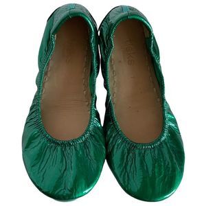 TIEKS Emerald City Green Patent Flats - Size 7